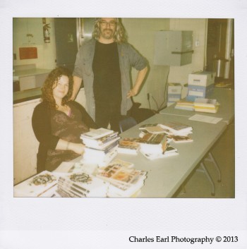 Rob and Christine Setting Up for Fall Small Press Fair 2013